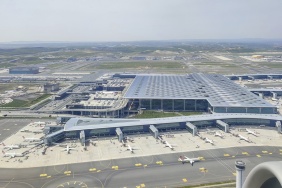Airplanes at new istanbul airport of Turkey