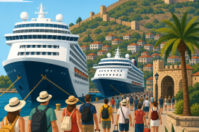 Alanya Limanı iki kruvaziyerle 2 bin 400 turist ağırladı